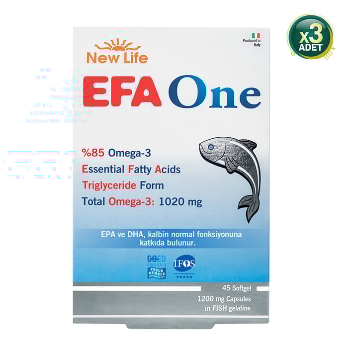 New Life Efa One Omega 3 Balık Yağı 45 Kapsül 3 Adet
