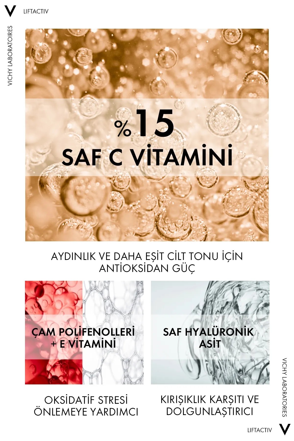 Vichy Liftactiv Supreme %15 Saf C Vitamini Aydınlatıcı Antioksidan Serum 20 Ml