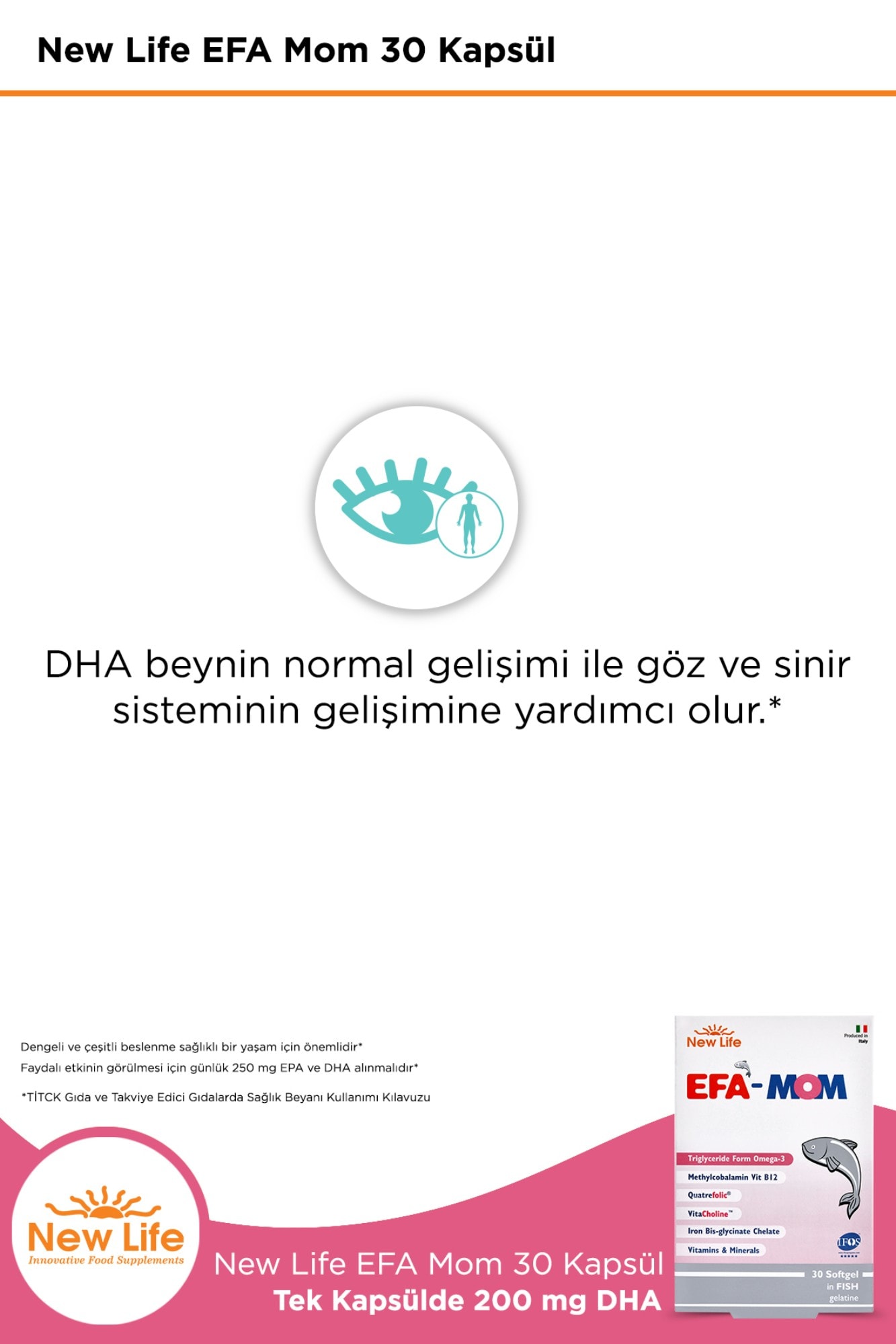 New Life EFA Mom 30 Kapsül