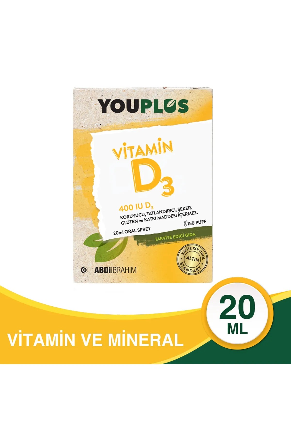 Youplus 400 IU Vitamin D3 20 ml Sprey