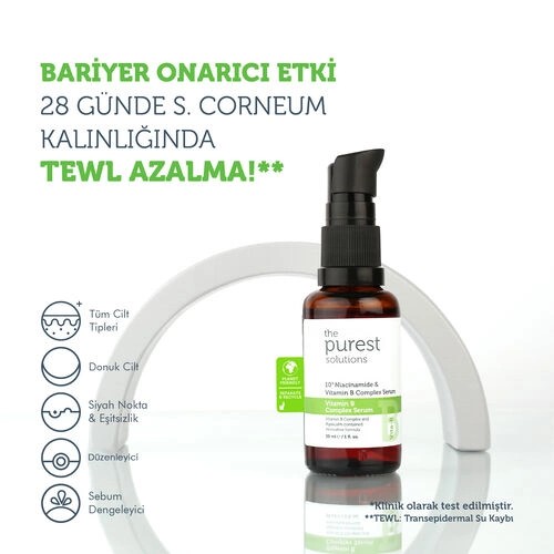 The Purest Solutions Bariyer Güçlendirici Ve Yatıştırıcı B Vitamini Cilt Bakım Serumu 30 Ml