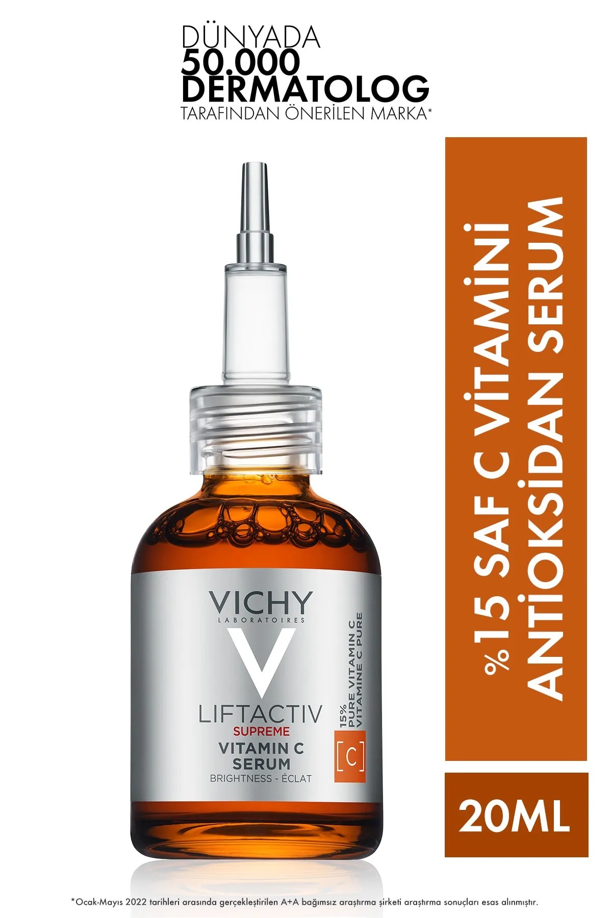 Vichy Liftactiv Supreme %15 Saf C Vitamini Aydınlatıcı Antioksidan Serum 20 Ml