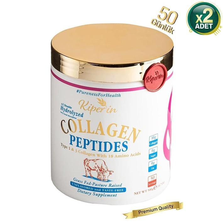 Kiperin Toz Kolajen Peptitleri İçeren Diyet Takviyesi 500 gr 2 Adet