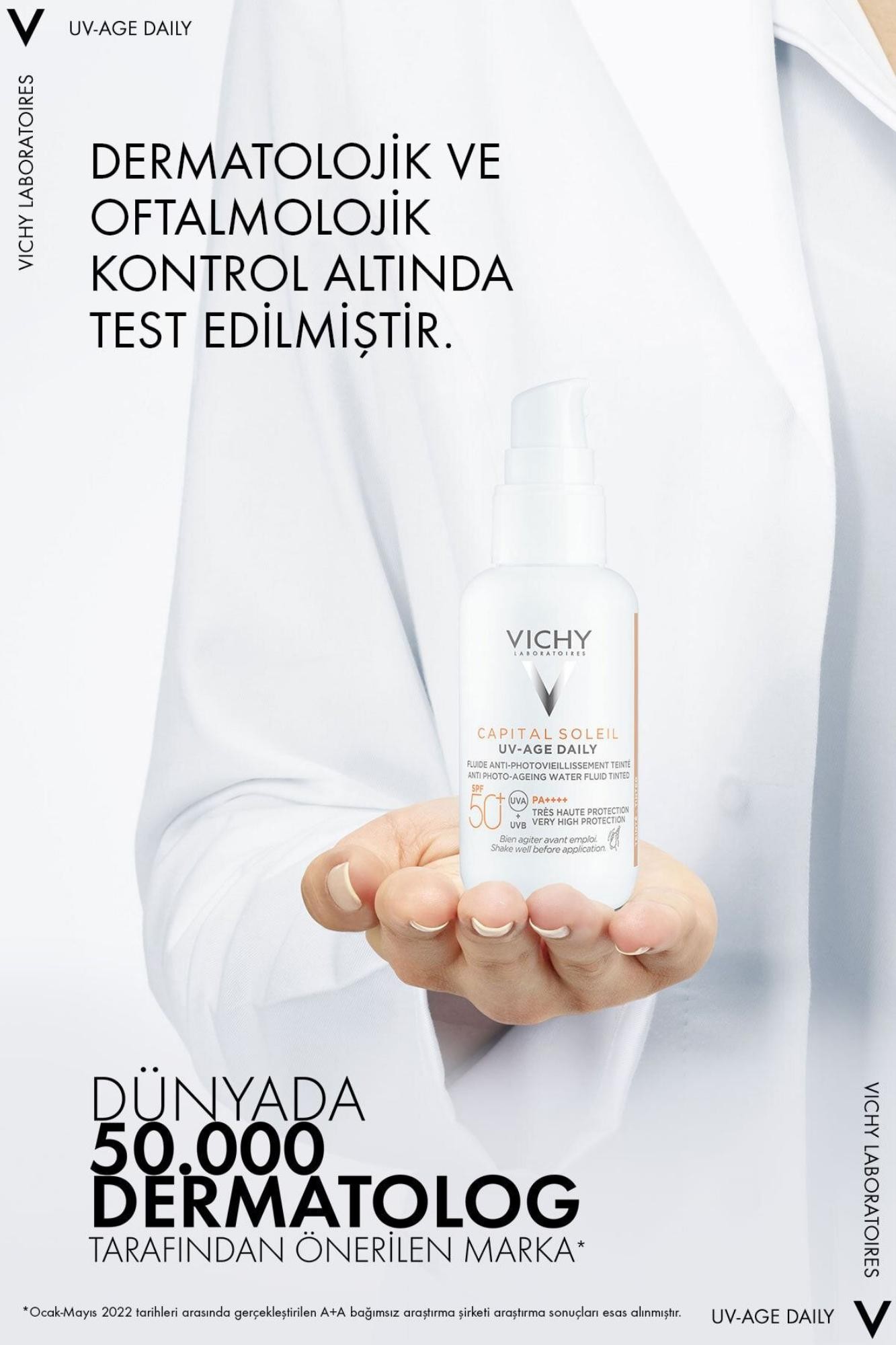 Vichy Capital Soleil Uv Age Daily Foto Yaşlanma Karşıtı Renkli Spf50+ Güneş Koruyucu Krem