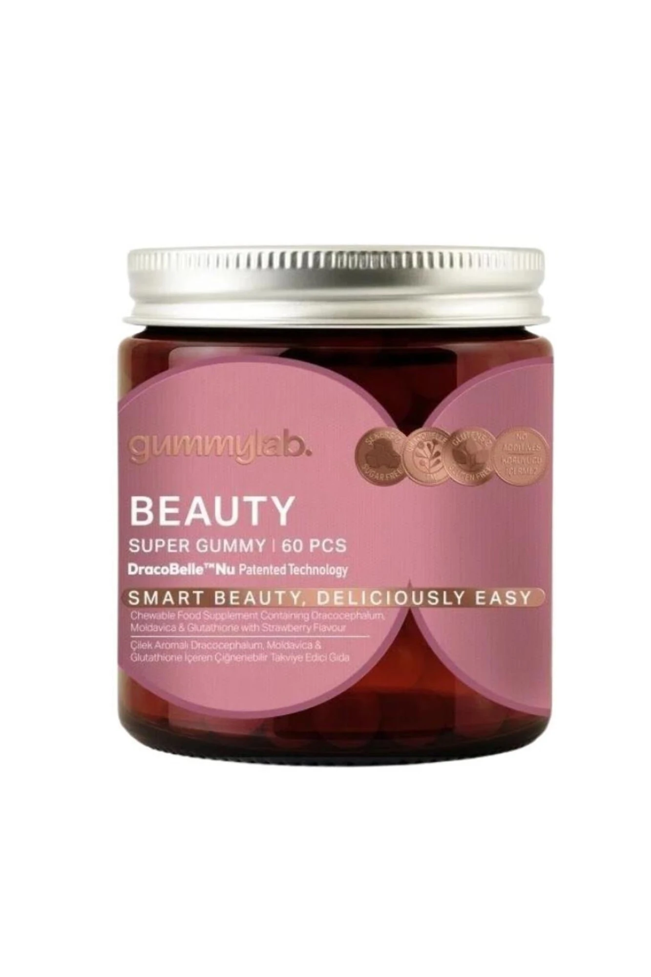 Gummy Lab Beauty Çilek Aromalı 60 Gummies