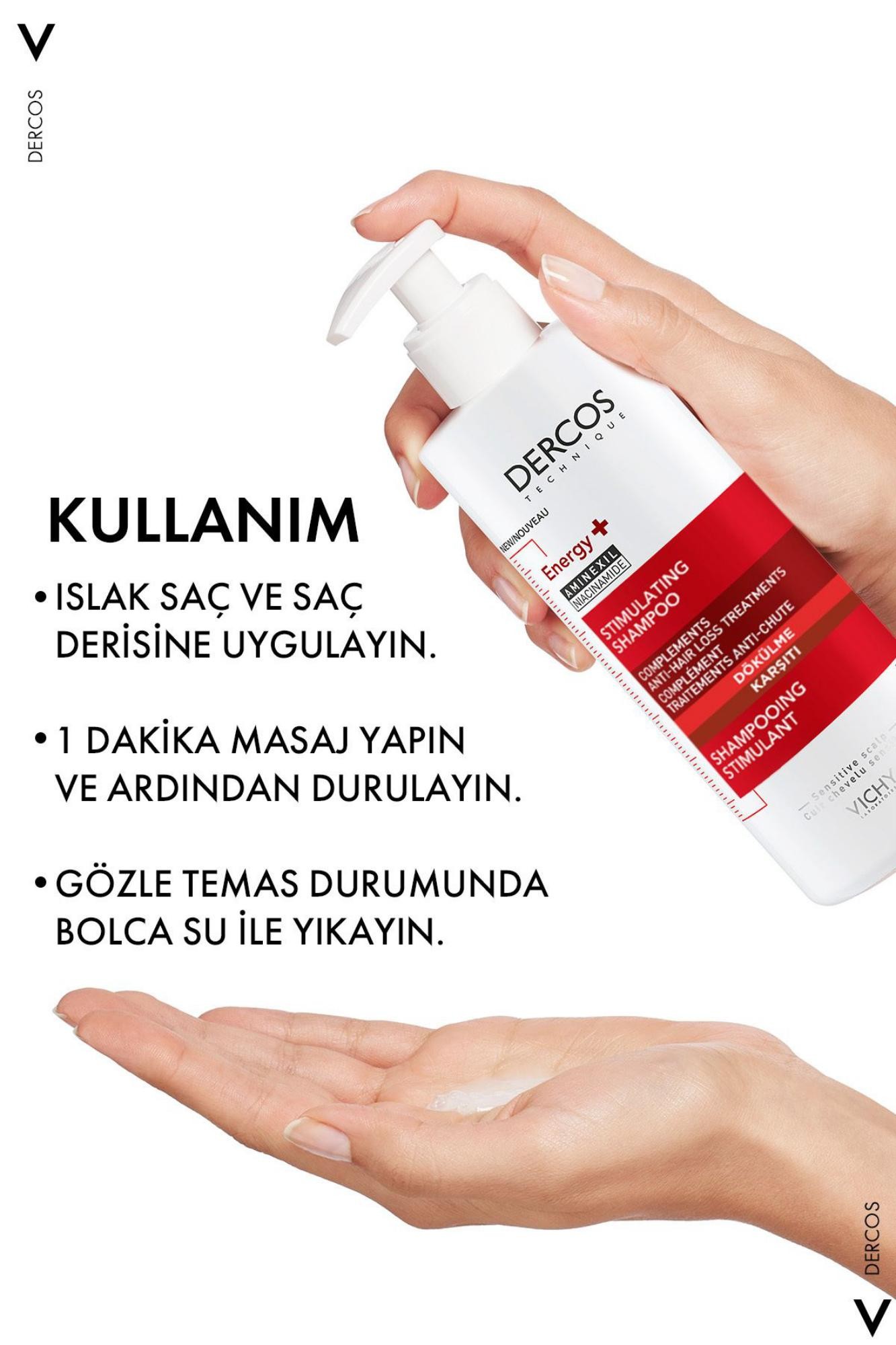 Vichy Dercos Energy+ Saç Dökülmesi Karşıtı Şampuan - 500 ML Refill/Yeniden Dolum Paketi