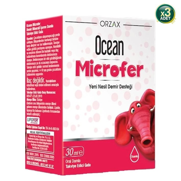 Ocean Microfer 30 ml Oral Damla 3 Adet