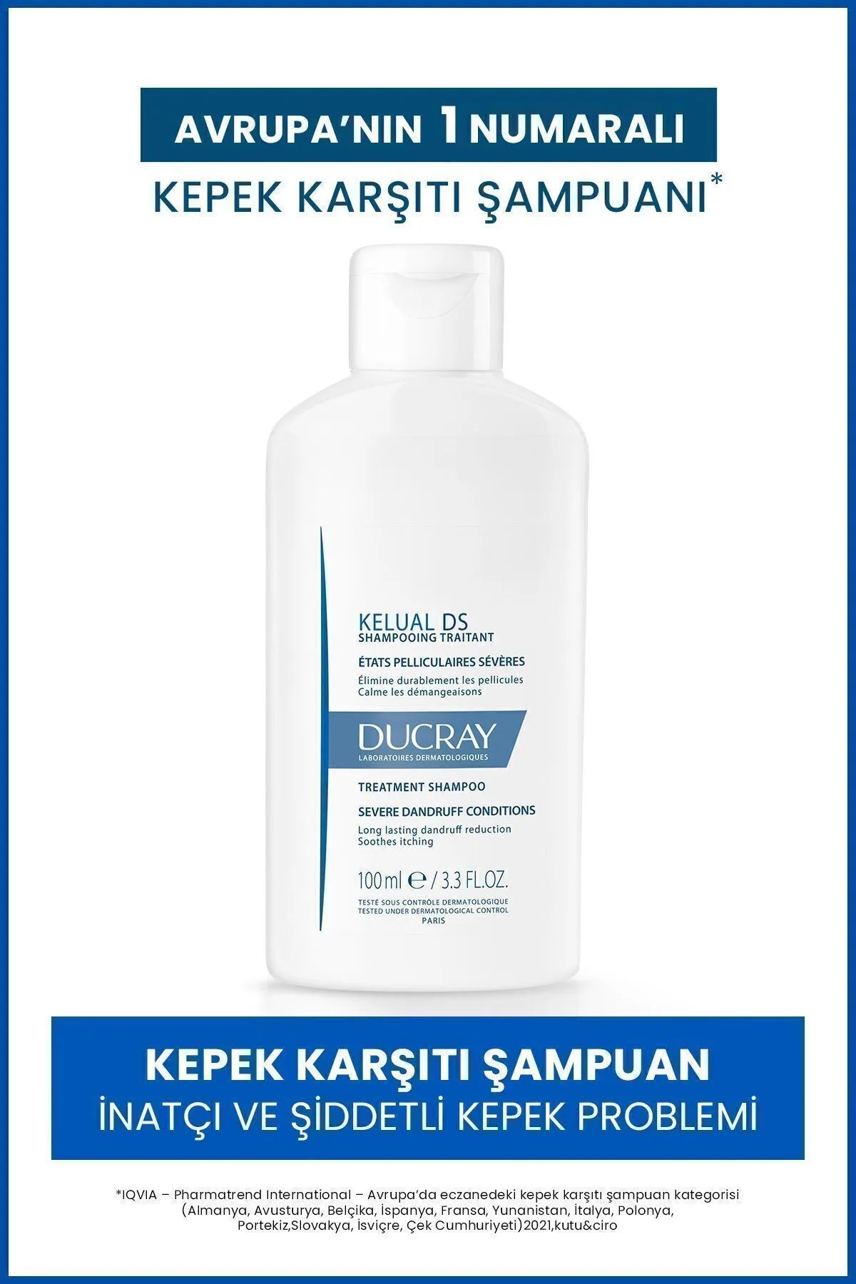 Ducray Kelual Ds Kepek Karşıtı Bakım Şampuanı 100 ml