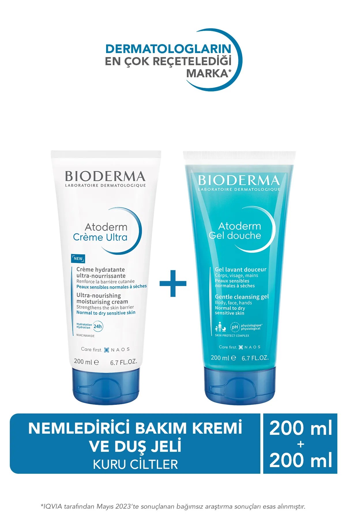 Bioderma Atoderm Cream Ultra 200 ml & Atoderm Shower Gel 200 ml