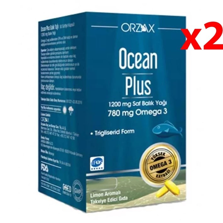 Ocean Plus 1200 mg Balık Yağı 30 Softjel Kapsül 2 Adet