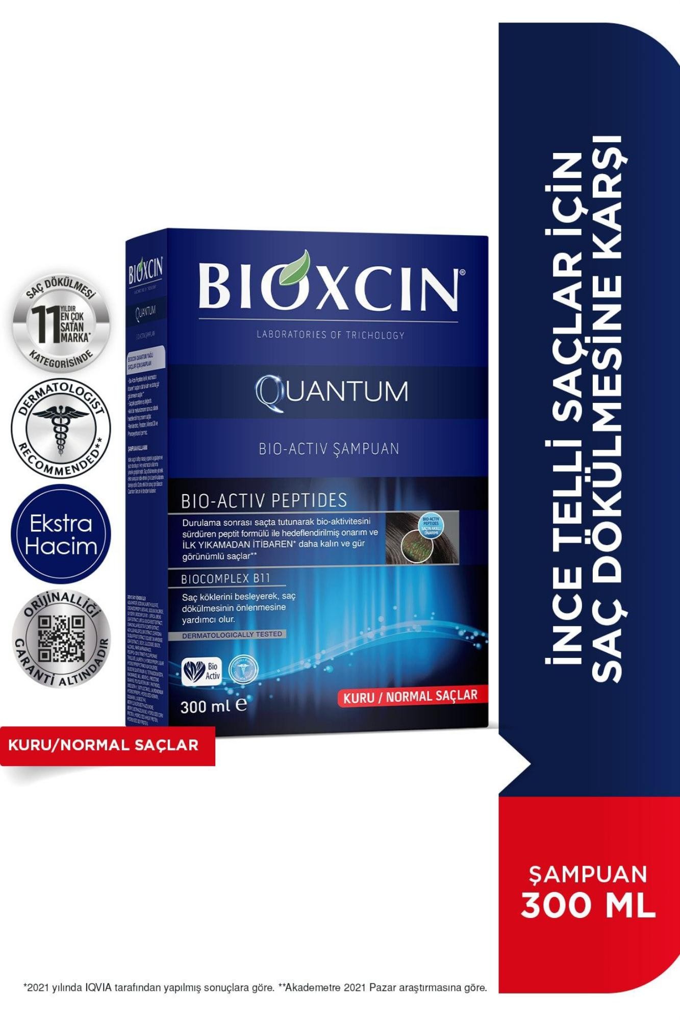 Bioxcin Quantum Şampuan Kuru Ve Normal Saçlar Için 300 Ml - Ince Telli Saçlar Için Dökülme Şampuanı