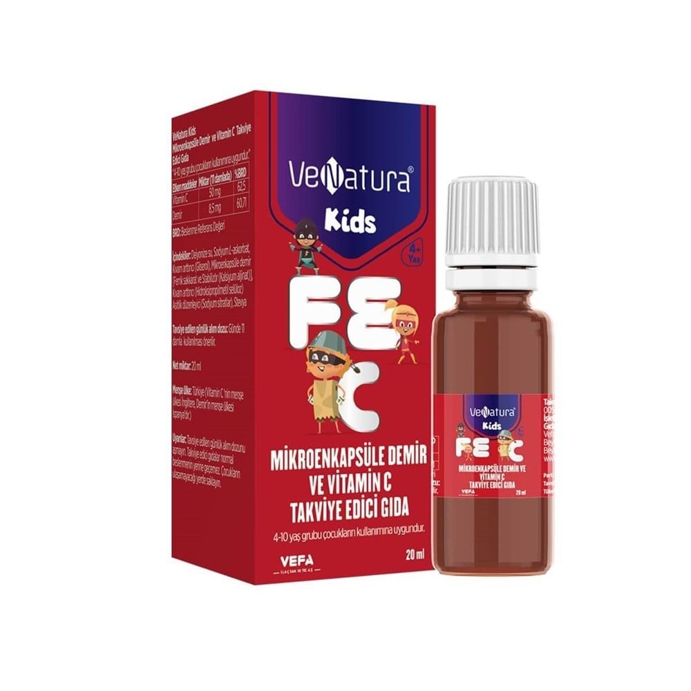 Venatura Kids Mikroenkapsüle Demir ve Vitamin C 20 ml