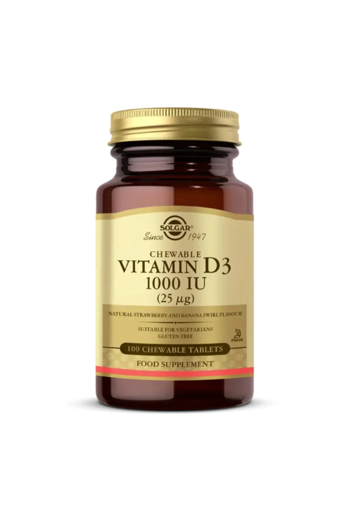 Solgar Vitamin D3 Cheaweble 1000 IU 100 Tablet