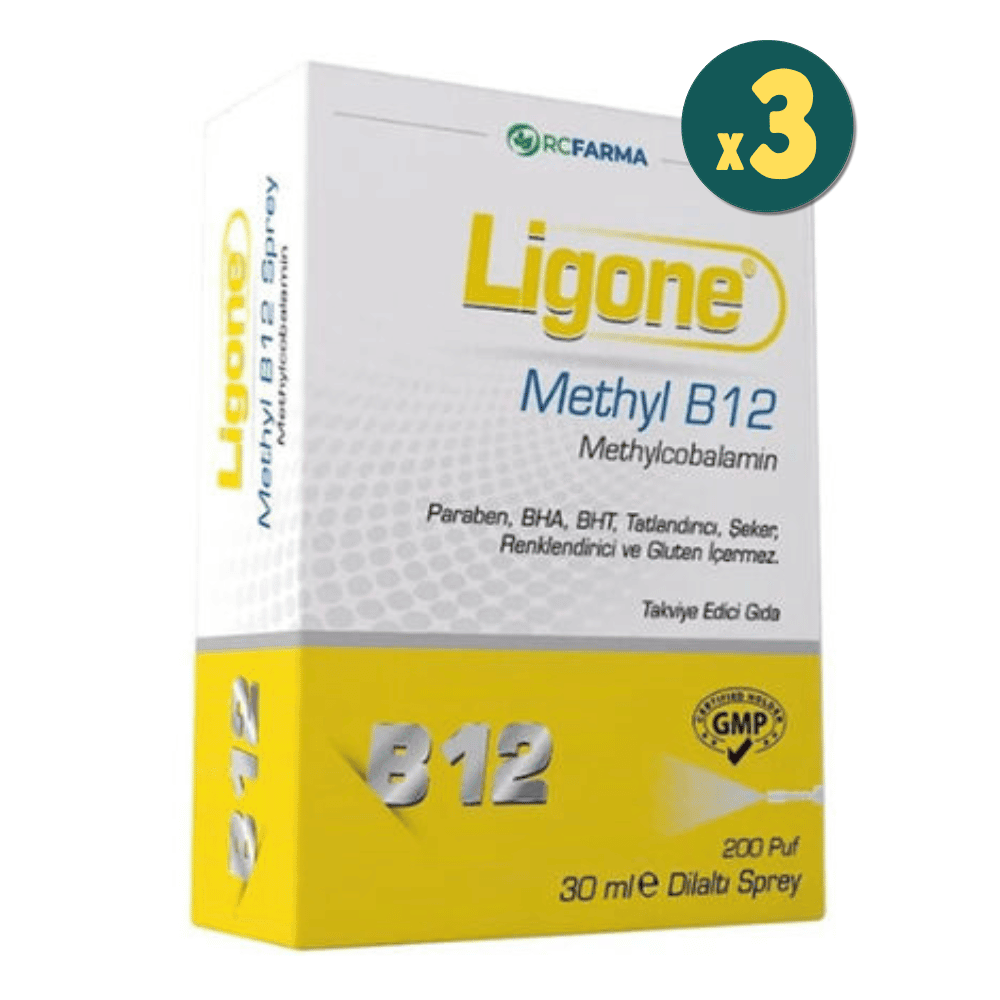 Ligone Methyl B12 Sprey 30 ml 3 Adet