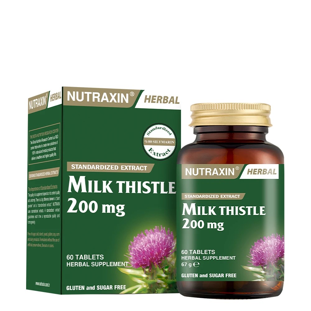 Nutraxin Milk Thistle 200 Mg 60 Tablet