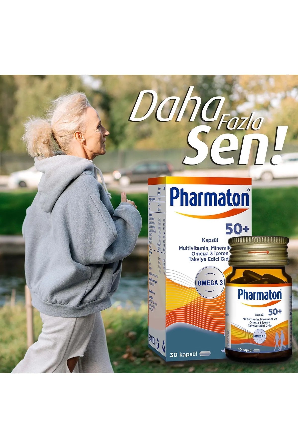 Pharmaton 50 Plus 30 Kapsül - Omega 3 Multivitamin Ve Mineraller