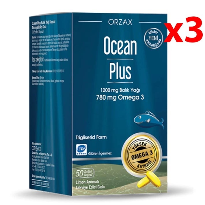 Ocean Plus 1200 mg 50 Kapsül 3 Adet