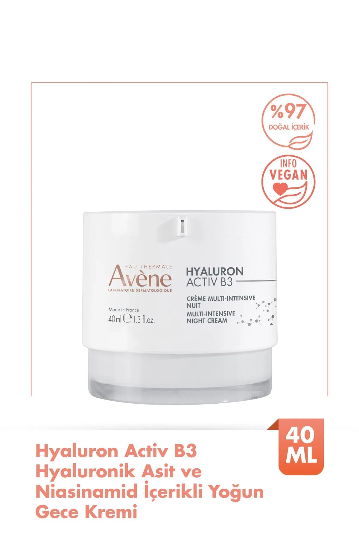 Avene Hyaluron Activ B3 Çok Yoğun Gece Kremi 40 Ml