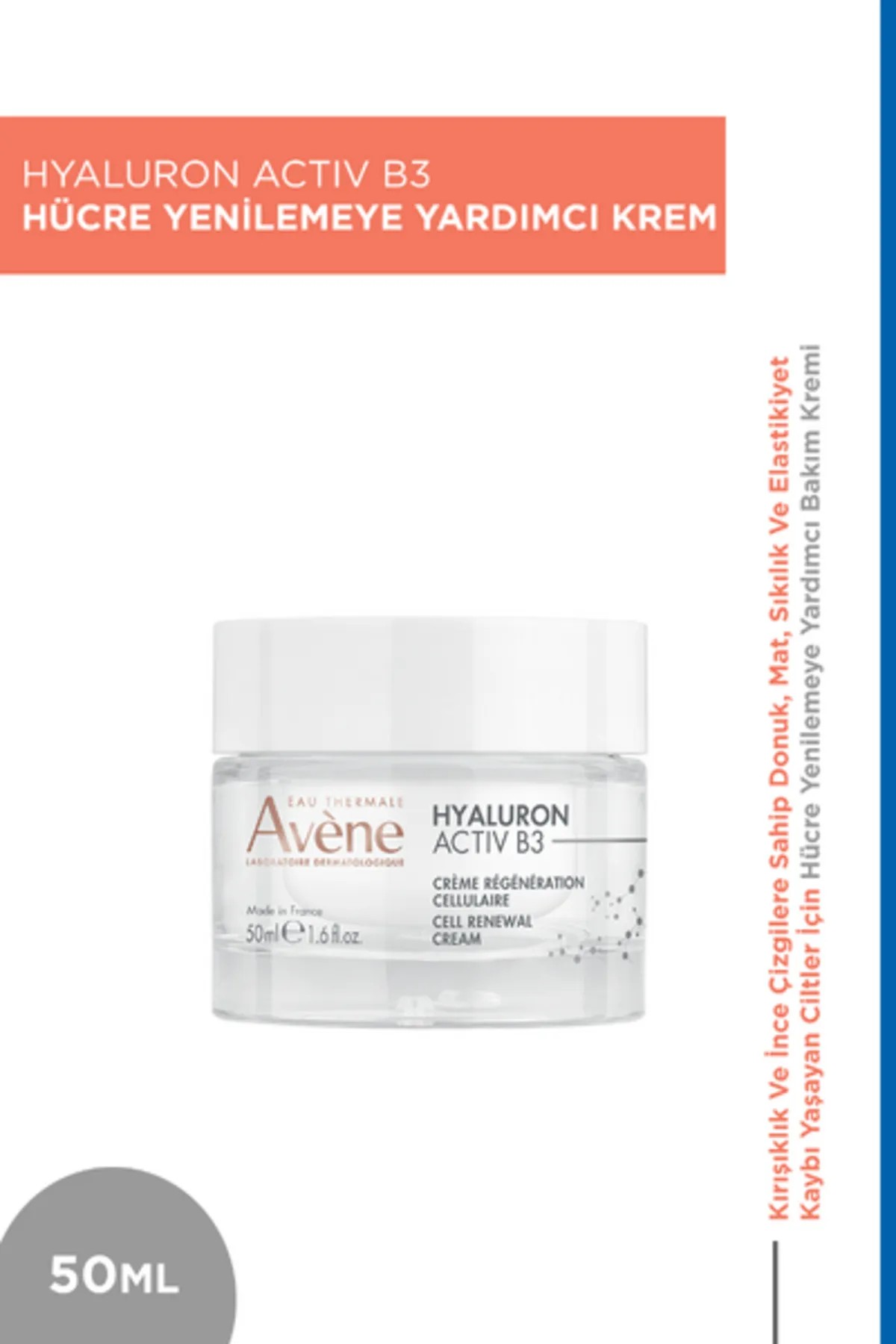 Avene Hyaluron Activ B3 Hücre Yenilemeye Yardımcı Krem 50 ml