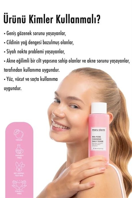 Maruderm Bha Gözenek Sıkılaştırıcı, Siyah Nokta Karşıtı Tonik 250 ml
