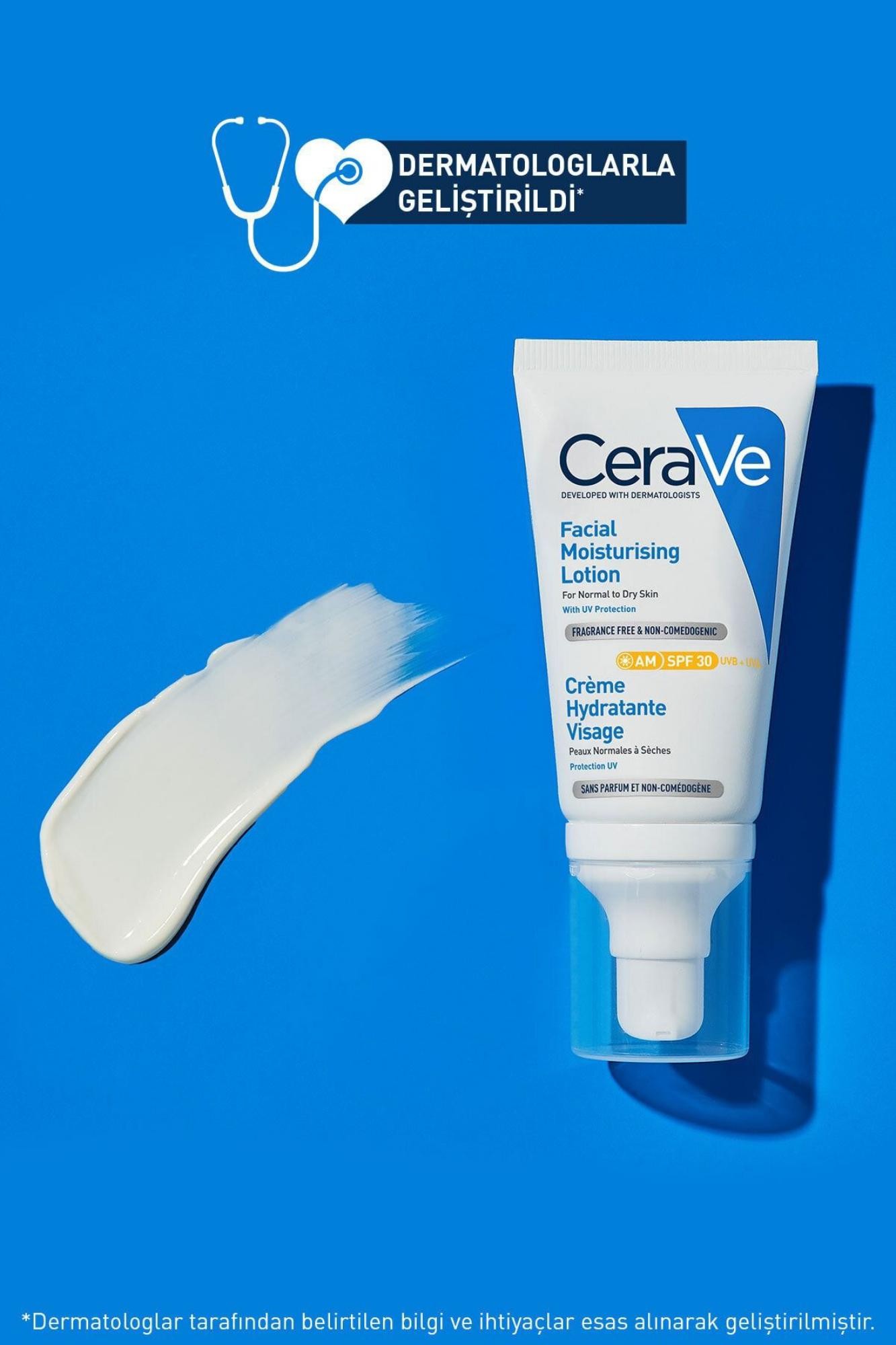 CeraVe Normal Ve Kuruya Dönük Ciltler Için Spf30 Güneş Korumalı Yüz Kremi 52ml