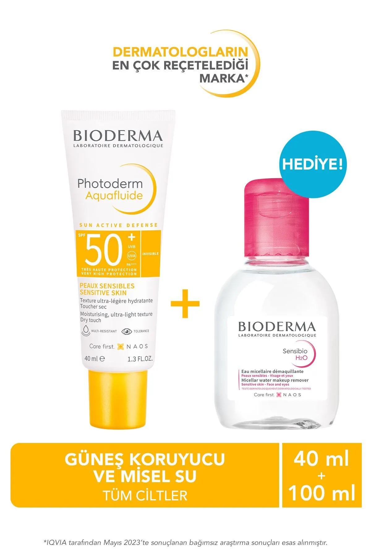 Bioderma Photoderm Aquafluide SPF50+ 40 ML- Sensibio H20 100 ML