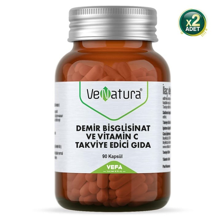 VeNatura Demir Bsg Ve Vitamin C 90 Kapsül 2 Adet