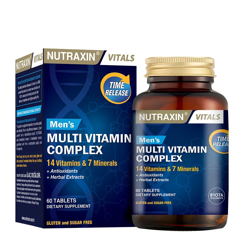 Nutraxin Multivitamin Mineral Complex Erkek 60 Tablet