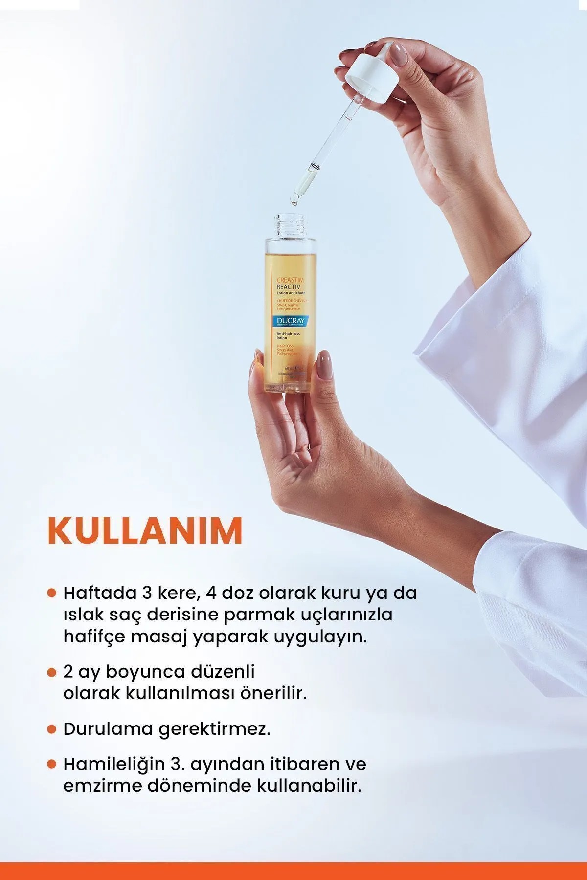 Ducray Creastim Reactiv Lotion Zayıf ve Hacim Kaybetmiş Saçlar İçin Losyon 60 ml