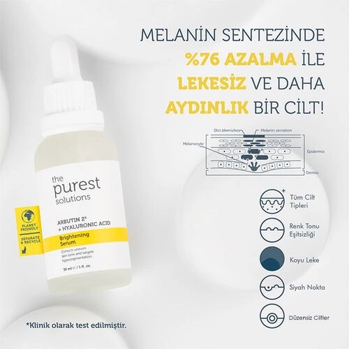 The Purest Solutions Aydınlatıcı Ve Leke Görünümü Azaltıcı Arbutin Cilt Bakım Serumu 30 ml