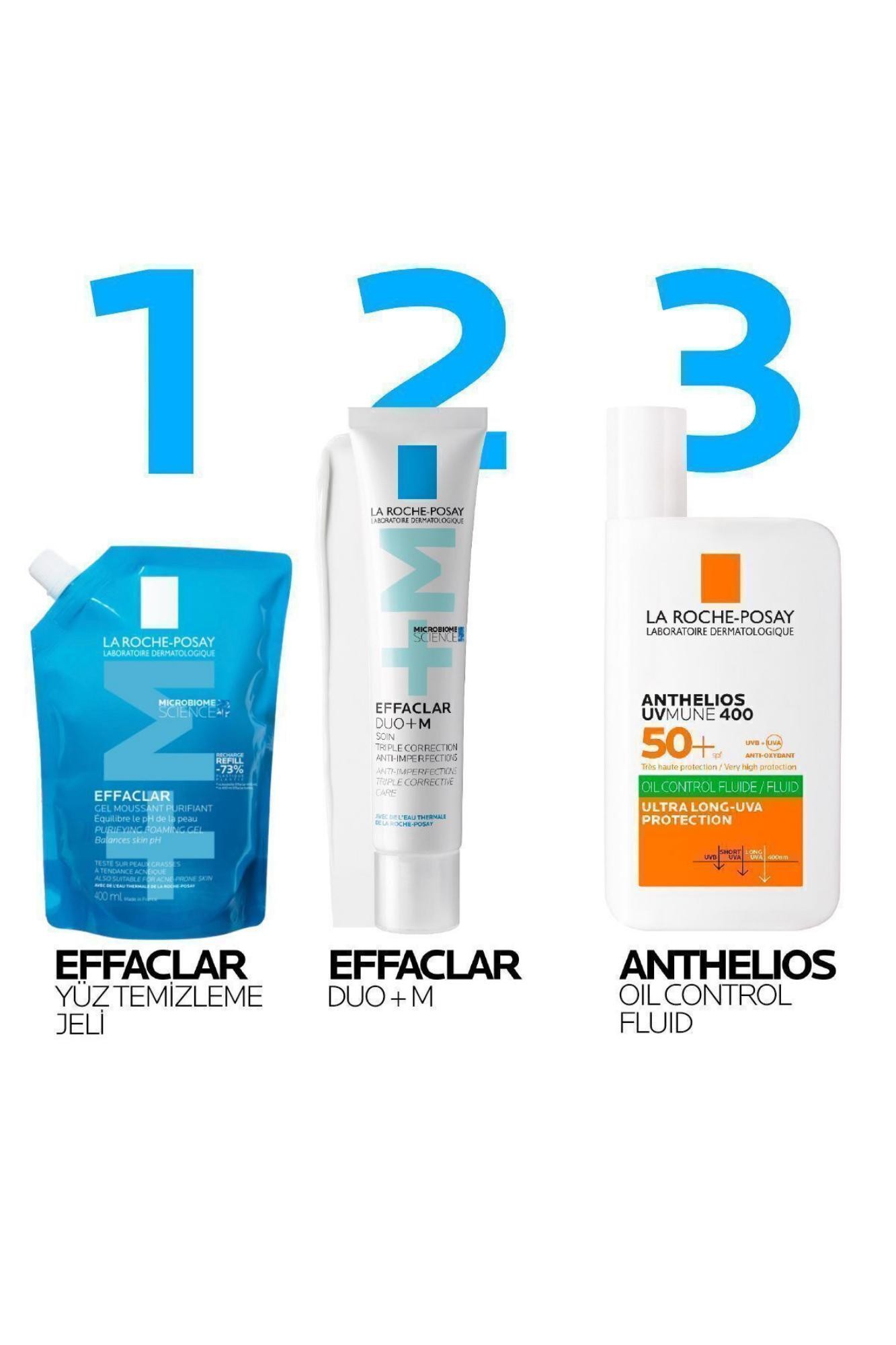 La Roche Posay Effaclar Yağlı Ciltler Için Temizleme Jeli 400ml - Refill