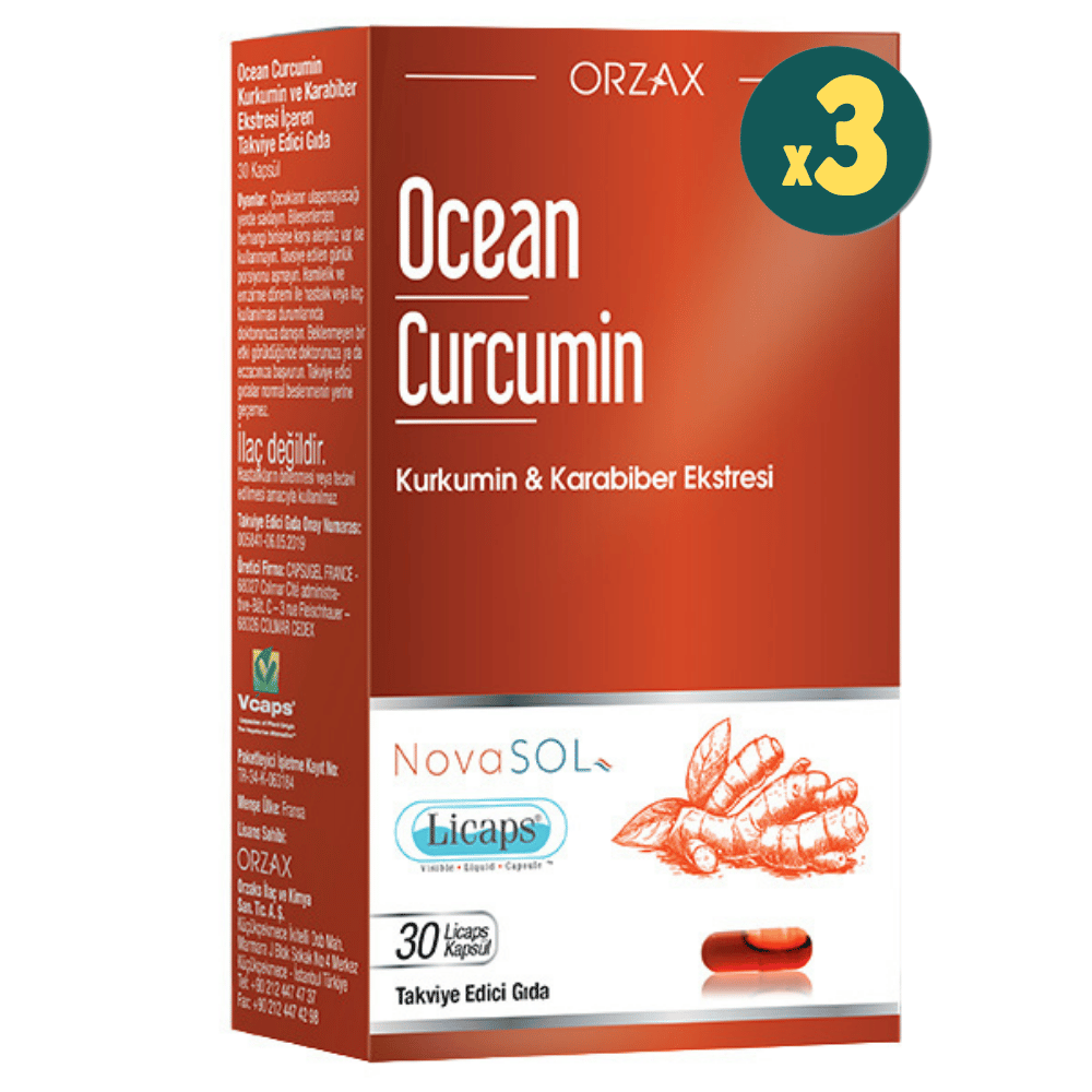 Ocean Curcumin 30 Kapsül 3 Adet