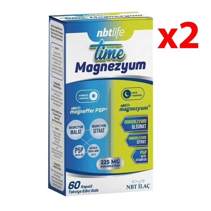 Nbt Life Time Magnezyum 60 Kapsül 2 Adet