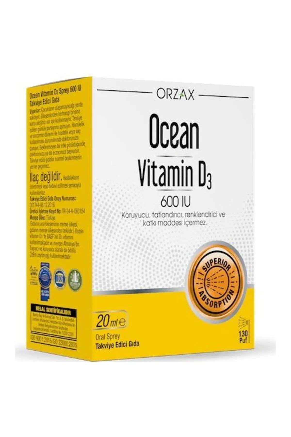 Ocean Vitamin D3 600 IU Sprey 20ml