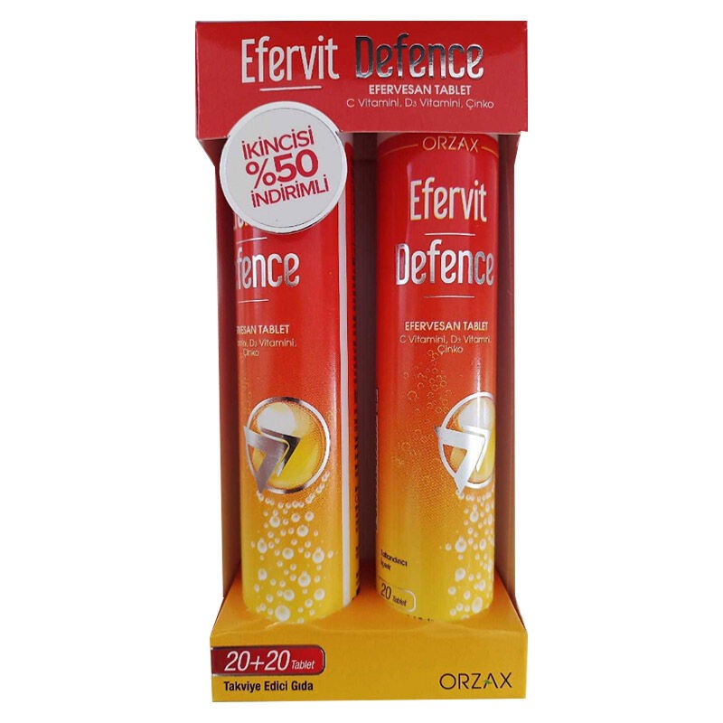 Efervit Defence 20 Efervesan Tablet - 2.'si %50 İndirimli