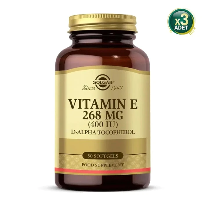 Solgar Vitamin E 400 IU 50 Softgel 3 Adet