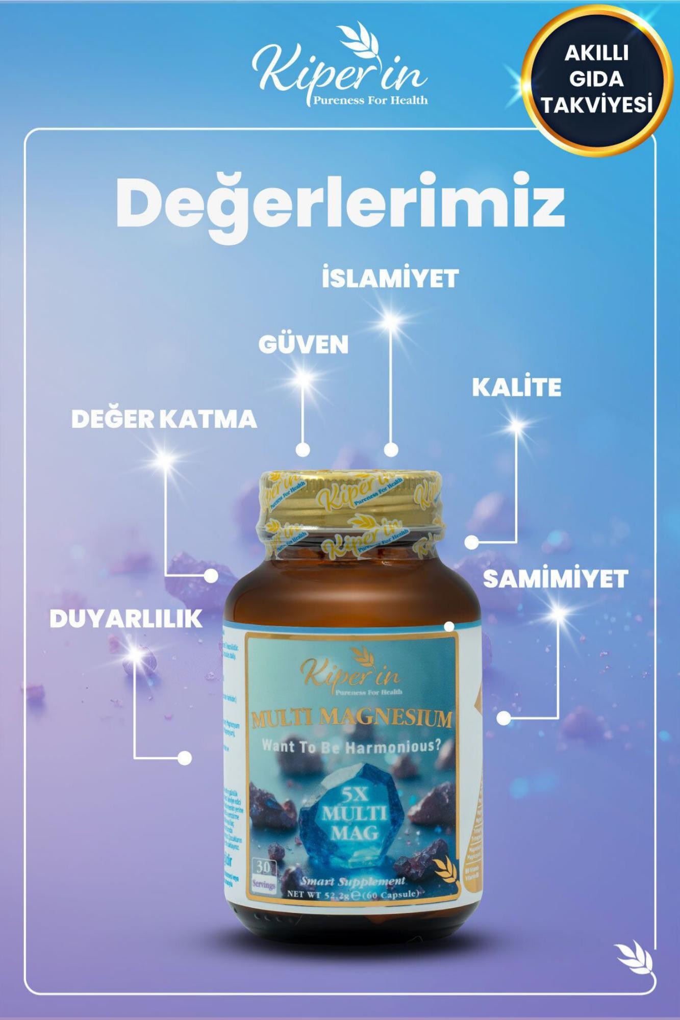 Kiperin Magnezyum Multi 5X 60 Kapsul