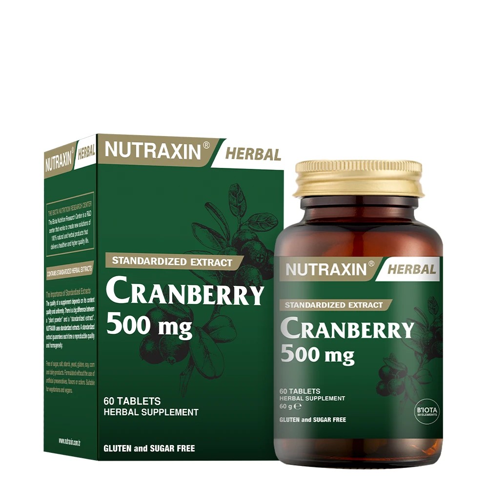 Nutraxin Cranberry 500 Mg 60 Tablet