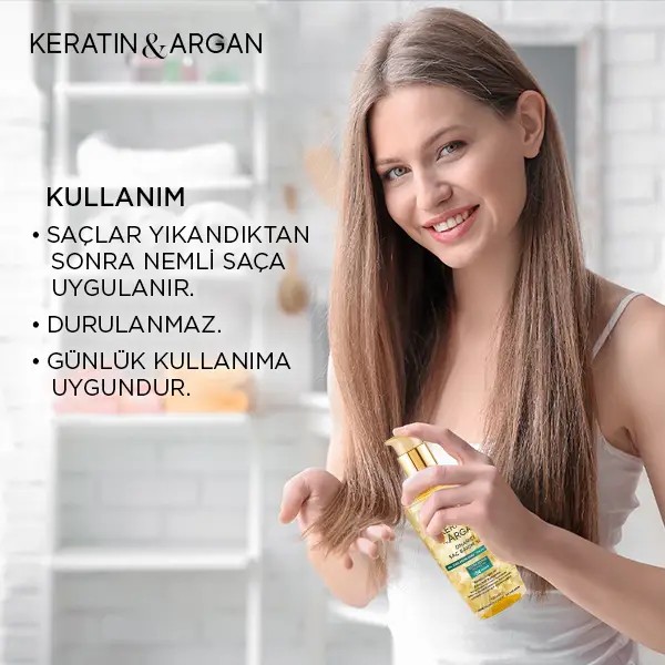 Bioxcin Keratin & Argan Onarıcı Saç Bakım Yağı 150 Ml - Yıpranmış Ve Hasar Görmüş Saçlar