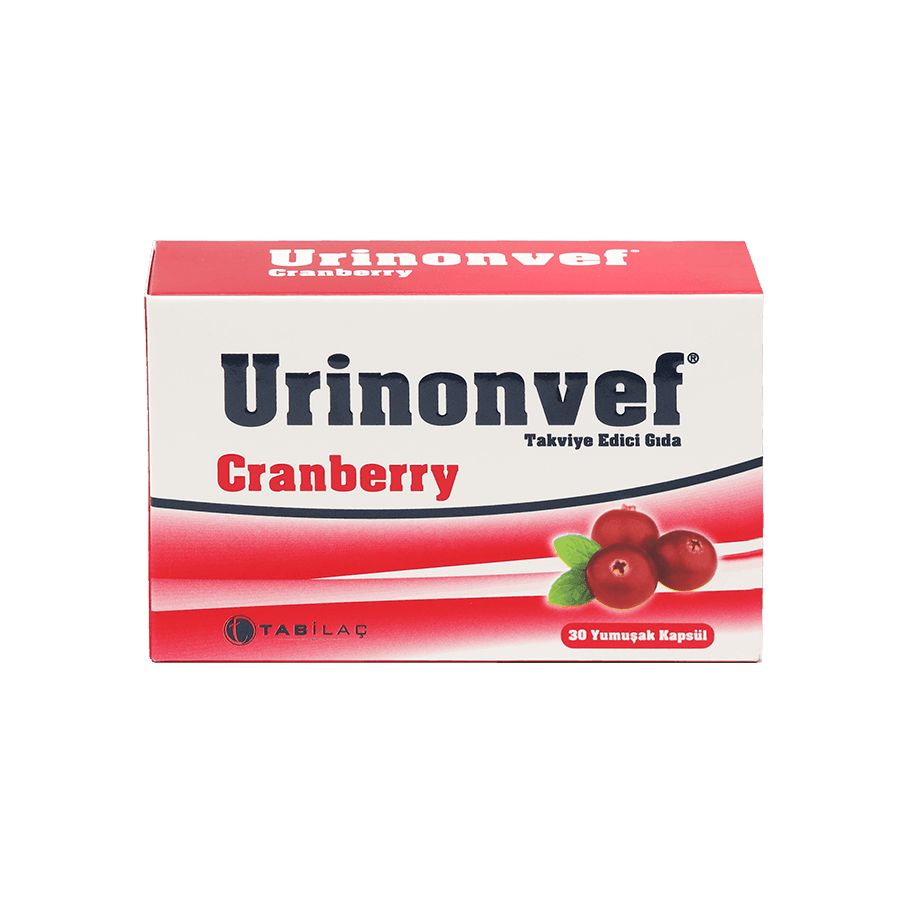 Urinonvef Cranberry Takviye Edici Gıda 30 Yumuşak Kapsül