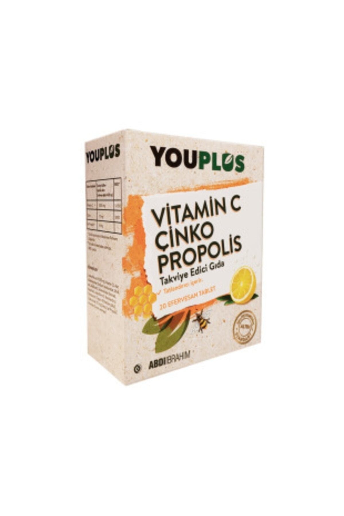 Youplus Vitamin C, Çinko & Propolis 20 Efervesan Tablet