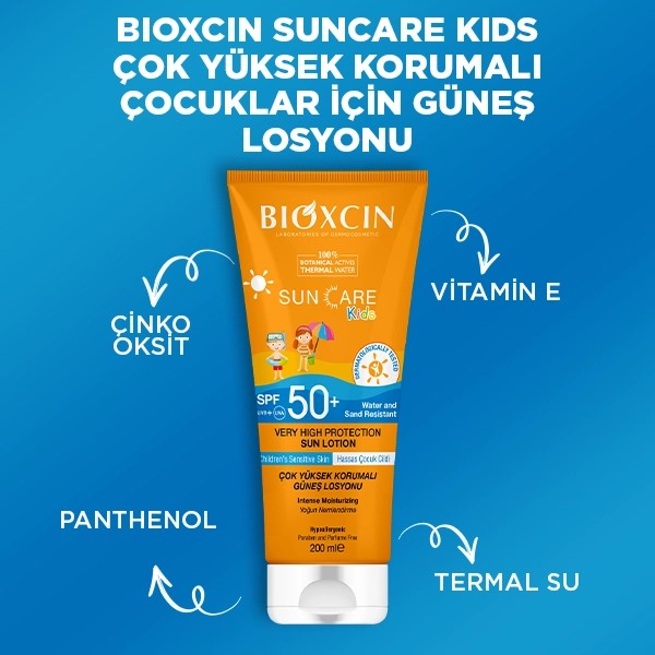 Bioxcin Sun Care Çocuklar için Güneş Losyonu SPF 50+ 200 ml