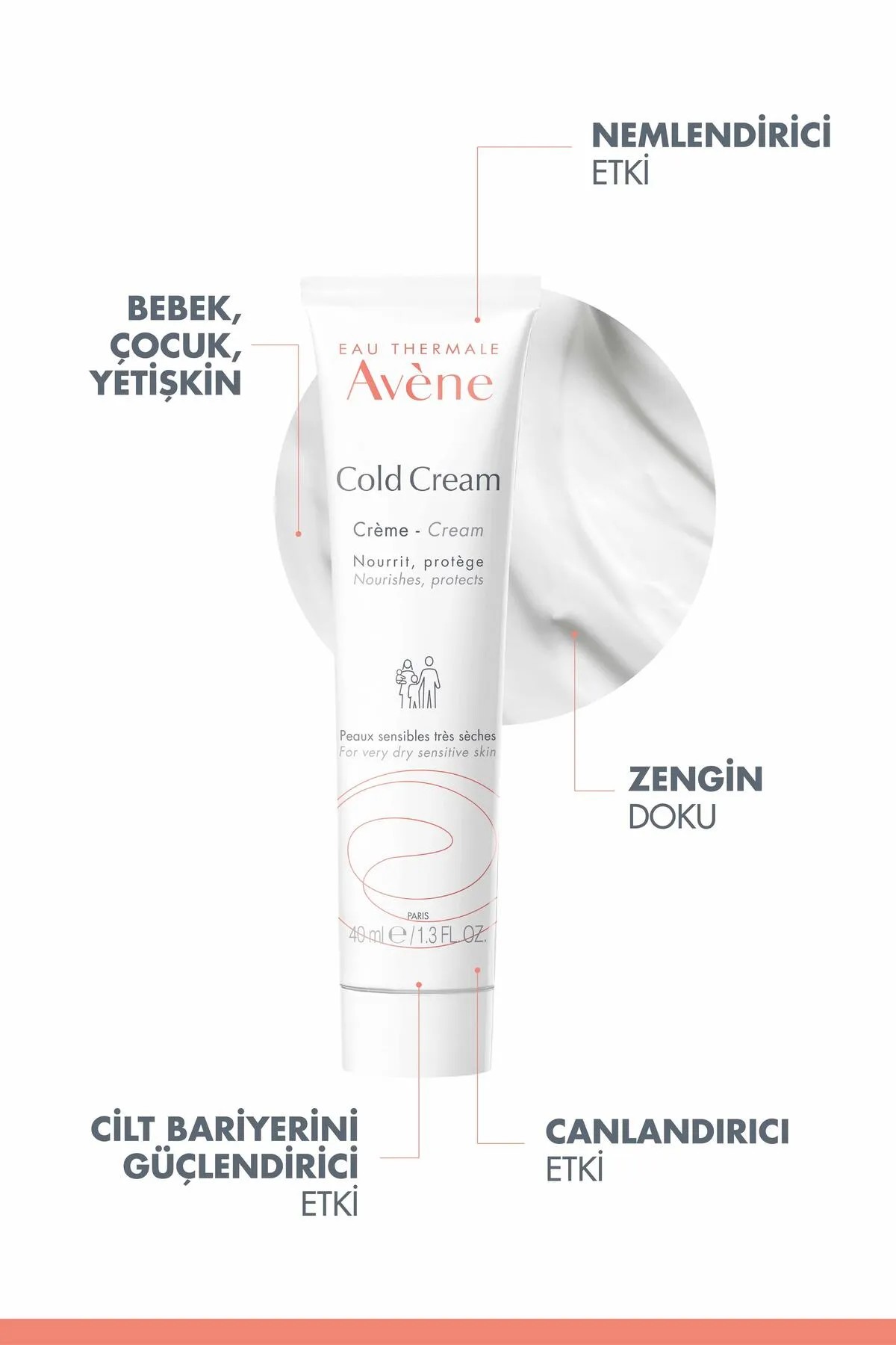 Avene Cold Cream - Kuru Ciltler Için Bakım Kremi 40ml