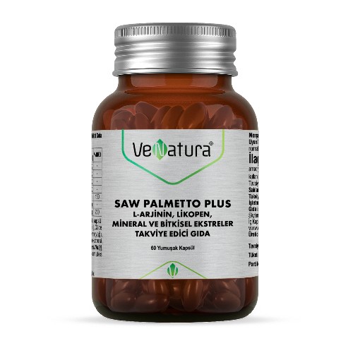 VeNatura Saw Palmetto Plus L-Arjinin Likopen Mineral 60 Kapsül