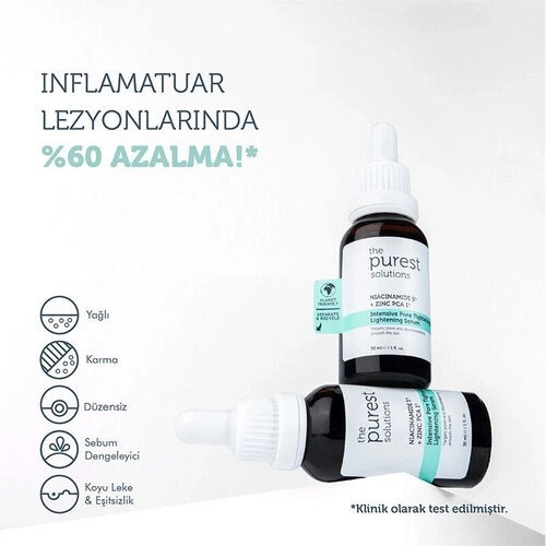 The Purest Solutions Gözenek, Sivilce Ve Siyah Nokta Karşıtı Niacinamide Serum 30 ml