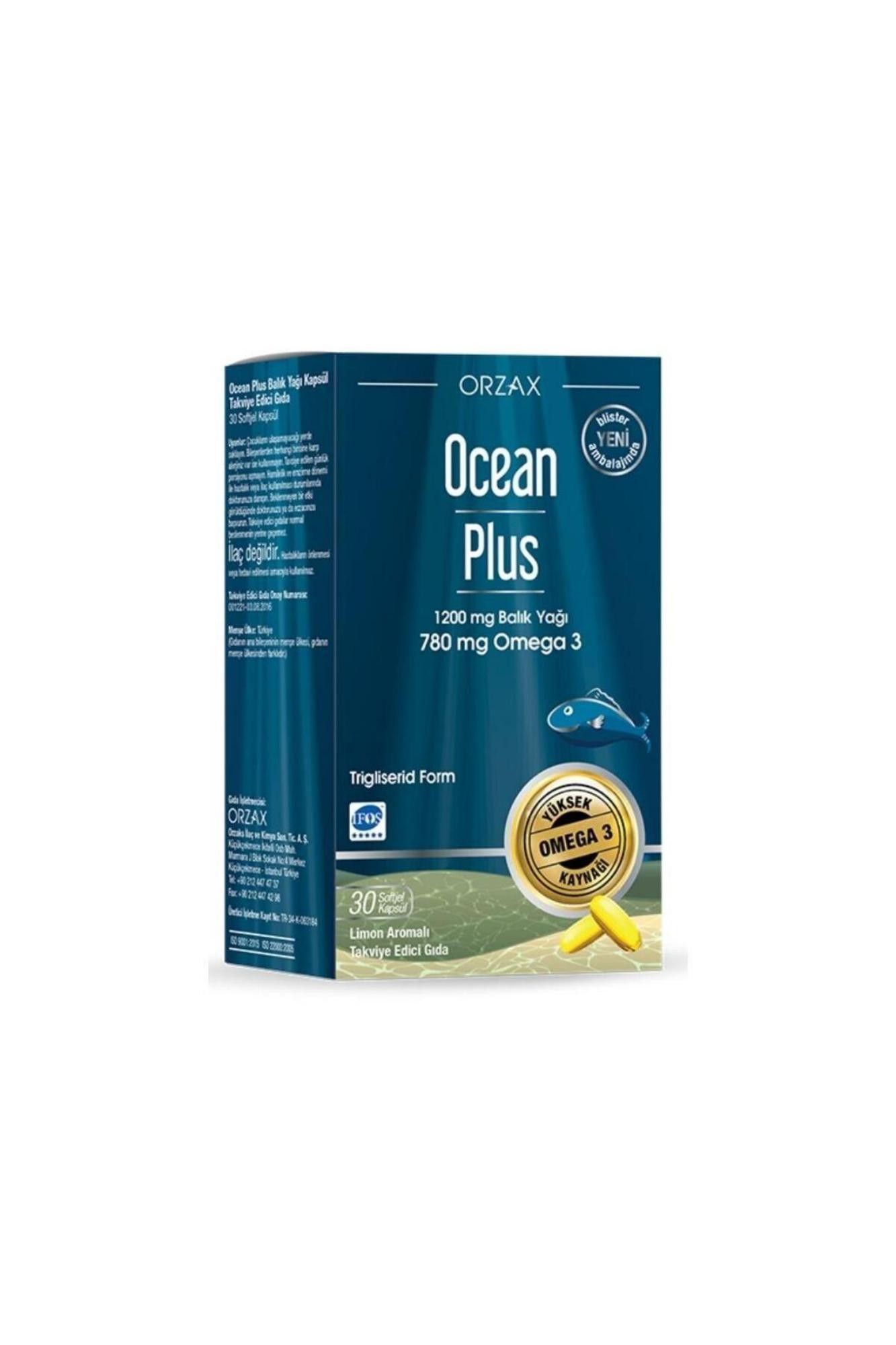 Ocean Plus 3 Al 2 Öde 1200 Mg Balık Yağı 90 Kapsül - Limon Aromalı