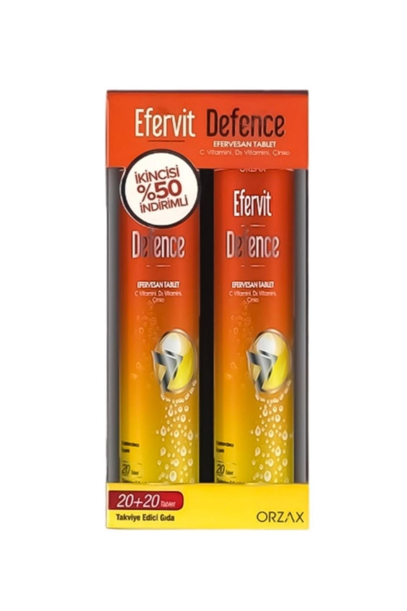 Efervit Defence 20 Efervesan Tablet - 2.'si %50 İndirimli