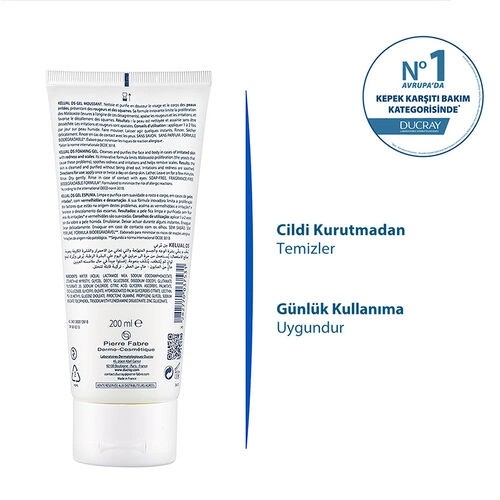 Ducray Kelual Ds Gel Moussant 200 ml - Köpüren Temizleme Jeli