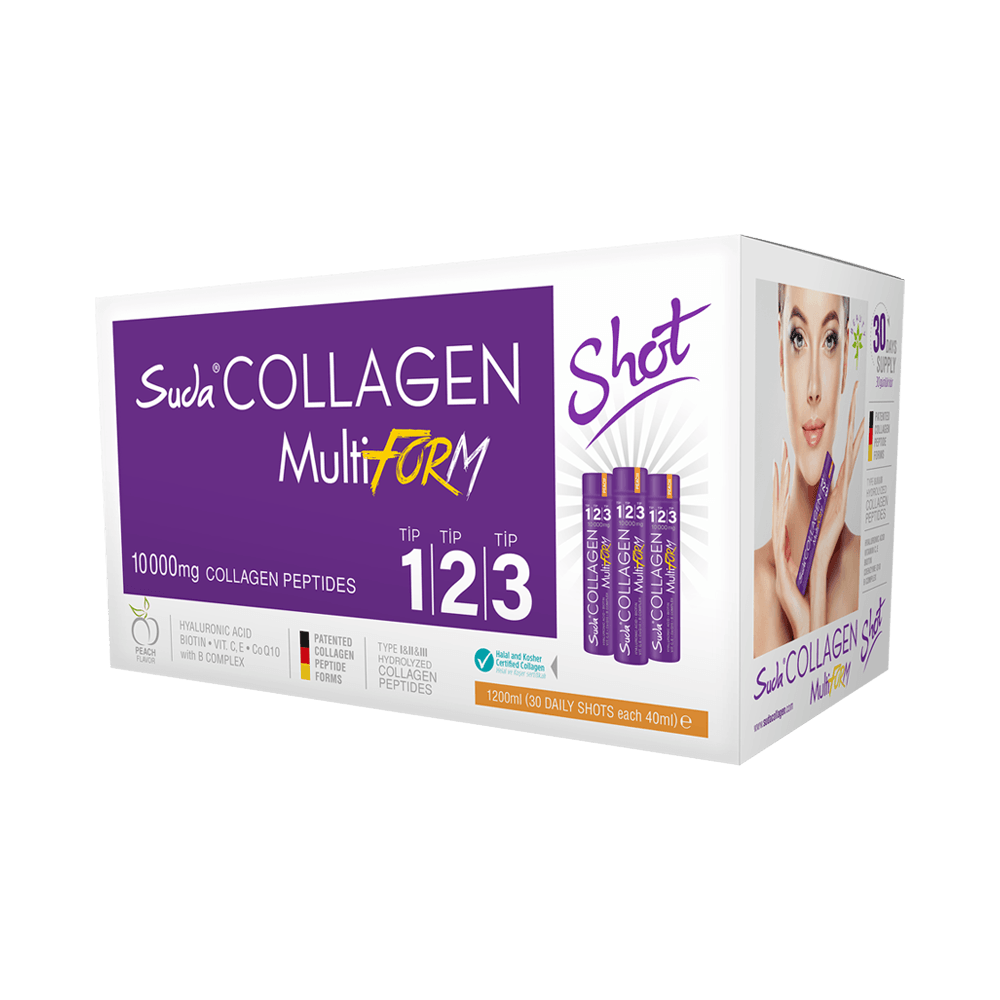Suda Collagen MultiForm Şeftali Aromalı Kolajen 40mlx30 Shot