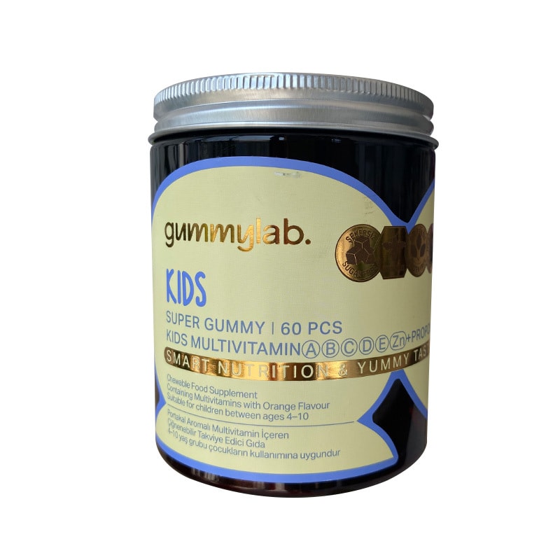 Gummy Lab Kids Multivitamin Portakal Aromalı 60 Gummies